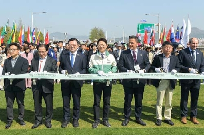 정원박람회 본격 개장, 여·야 당대표 영상으로 나란히 축사, 성공개최 지원 약