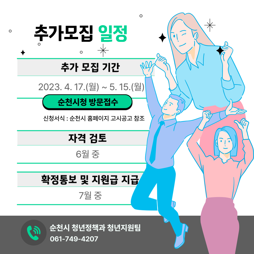 청년 취업자 주거비 지원사업 추가모집 